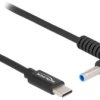 Delock Kabel do ładowania USB Złącze męskie USB-C®, Wtyczka DC 3,0 mm 1.50 m czarny 87971
