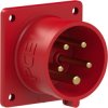 CEE surface mounted plug, 5 pole, 16 A/400 V, red, 6 h, IP44, 615-6