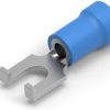 Insulated forked cable lug, 1.04-2.62 mm², AWG 16 to 14, M3.5, blue, 324165