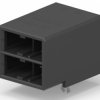 Pin header, 4 pole, pitch 5.08 mm, angled, black, 2-2299004-1