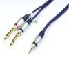 Kabel JACK 3.5 stereo - 2 x wtyk JACK 6.3 mono 3m