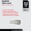 SDCZ74-032G-G46 USB Flash Drive, USB 3.1, 32 GB, Cruzer Luxe