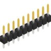 Pin header, 10 pole, pitch 2.54 mm, straight, black, 10048040