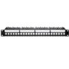 Qoltec Solidny Stalowy Patch Panel Do Szaf Rack 19 24 Porty 1U Utp Czarny