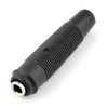Gniazdo bananowe AL2319 na kabel - czarne - 4mm