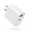 Waveshare PD30W Dual-Port Fast Charger, USB Type-A/Type-C Wall Charger Block, US Plug, intelligently adjusts the charging rate