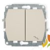 TREND Wyłącznik pojedynczy ze schodowym podświetlany (wspólne zasilanie) beżowy 1WP-10L.1 KARLIK