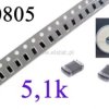 Rezystor 5,1K-0805; SMD; 0,1W; rolka 5000szt