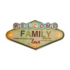 Kinkiet METAL RETRO LED Welcome Family Forever Light