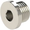 Locking screw, L 10 mm, 25 bar, brass, nickel-plated, for air, water, oil, steam, 137910