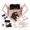 Robot Omijający DIY Drewniana Zabawka Edukacyjna Z Sklejki