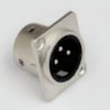 Wtyk XLR 3 pin montażowy metal kwadratowy 5983