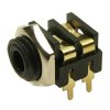 Cliff CL13845G Audio Jack Socket 3.5mm Horizontal Mono 2 Pins Black
