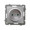 AS Gniazdo pojedyncze bez uziemienia z przesłonami srebrne GP-1GP/m/18 OSPEL