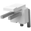 Pin header, 2 pole, pitch 3.96 mm, angled, white, 647676-2