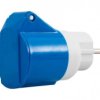 Adapter kempingowy wtyk 230V Uni-schuko, gniazdo 16A 3p przemysłowe IP44