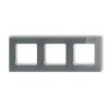 Icon Ramka Uniwersalna Potrójna Kwadratowa - Efekt Szkła (Ramka: Grafitowa...