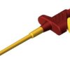Clamp test probe, red, max. 4 mm, L 160.6 mm, CAT O, socket 4 mm, 973528101