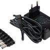 RS PRO Adapter AC/DC 12 W Uwy 12V dc, 3 V dc, 4.5 V dc, 5 V dc, 6 V dc, 7.5 V dc, 9 V dc Wielokrotny wybór UE 1