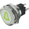 EAO 82-6151.1A34.B005 22mm Illum PB Symbol-Bell Solder Mom. Green 24VDC LED