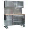 Sealey AP5520SS Mobile Stainless Steel Tool Cab 10 Drawer Backboard 2 Cupboards