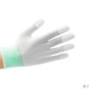 RĘKAWICZKI ANTYSTATYCZNE BIAŁE Z WARSTWĄ ANTYPOŚLIZGOWĄ NA PALCACH, Z METKĄ, ROZM. S