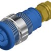 Gniazdo bananowe montażowe SKS Hirschmann SEB 2600-G, O 4 mm, 1000 V (CAT III), niebiesk