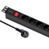 Qoltec Listwa zasilająca PDU do RACK 19 1U 16A 6xFRENCH 2m