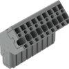 Socket header, 9 pole, pitch 5 mm, angled, gray, 769-109/022-000
