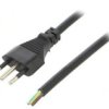Kabel: 3X0,75Mm2, Cei 23-50 (L) Wtyk, 1M Lt-319 3X0.75 Blk 1M End Cut