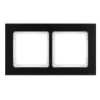 Deco Ramka Uniwersalna Podwójna - Aluminium Szczotkowane (Ramka: Czarna Spód:...