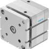 Siłownik kompaktowy skok: 10mm Festo Ø 100mm dwustronnego działania Action ADNGF-100-10-P-A