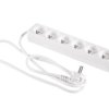 Przedłużacz 6-gniazd z/u 1,5m /H05VV-F 3G1/ biały PM-BW-6G-15