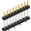 Pin header, 9 pole, pitch 2 mm, angled, black, SLY11SMD0929S