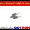 Adapter banan 2x wtyk 1x gniazdo