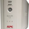 Zasilacz bezprzerwowy, 300W, 500VA, 7A, Uwe 180 → 266V, Uwy 230V, APC, Back-UPS CS