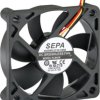 DC axial fan, 12 V, 60 x 60 x 15 mm, 28 m³/h, 28 dB, ball bearing, SEPA PLB60B12FSE33A