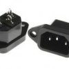 IEC C14 250V AC Male Mains Power Socket