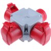 Adapter do przedłużacza sieciowego 16A Wtyczka, gniazdo 415 V 1 x 3P + N + E, 3 x 3P + N + E Amphenol Industrial