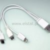 Kabel USB 2.0 Am/microUSB + miniUSB + iPhone 5/6 2