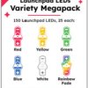 Chibitronics Launchpad leds variety pack (6 colors) - megapack (150 leds)