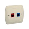 AKORD Gniazdo komputerowo/telefoniczne beżowe RJ45 kat.5e + RJ12 A5T/12 KONTAKT SIMON
