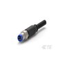 TE Connectivity 2273006-1 Cable 4pos PUR 1.5m M8 Straight Male Plug Shielded