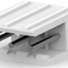 Pin header, 4 pole, pitch 2.54 mm, straight, ivory, 828548-4