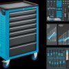 176N-7/147 Workshop trolley Assistent 176N-7, 147 pieces, 7 drawers