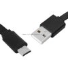 Kabel USB-A » micro USB 1,0m czarny płaski ChRL