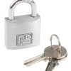 Kłódka bezpieczeństwa średnica szekli: 5mm RS PRO z kluczem W budynkach, na zewnątrz aluminiowa Srebrny