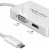 63924 Adapter USB Type-C male > VGA, HDMI, DVI female white