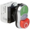 OSMOZ Przycisk podwójny kompletny 0-I 22mm zielony-płaski/czerwony-wystający z podświetleniem 24V 1Z 1R 023765