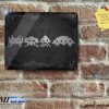Rustic Space Invaders Icons on- Retro - Metal Sign
